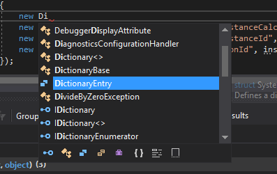 Improved intellisense